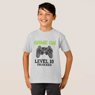 Datorspel Nivå Upp Kontroller Födelsedags T-Shirt 