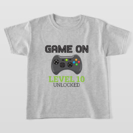 Datorspel Nivå Upp Kontroller Födelsedags T-Shirt