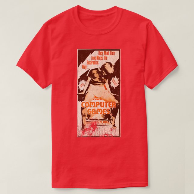 Datorspel Retro Cult-film T Shirt (Design framsida)