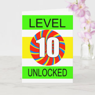 Datorspelare 10:e födelsedagen kort