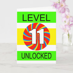 Datorspelare 11:e födelsedag kort