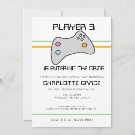 Datorspelaren har blivit babyvisningsprogram inbjudningar