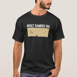 Datorspelaren WASD Memine What Gamers See Funny Vi T Shirt