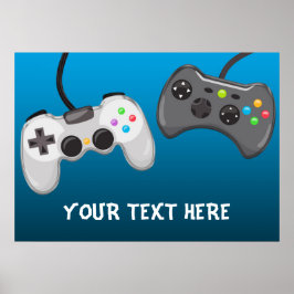 Datorspelscontrollers födelsedagsfestbanner poster