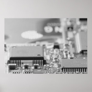 Datorstängning i chip poster