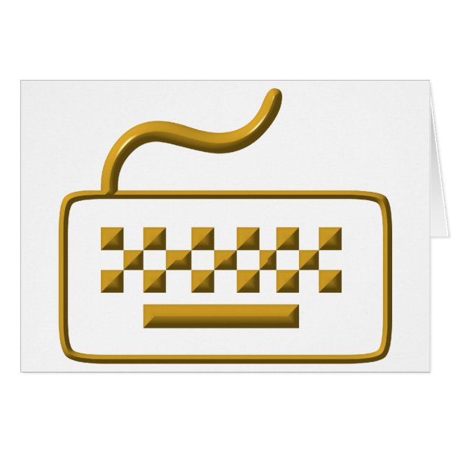 Datortangentbord Hälsningskort (Framsidan Horizontal)