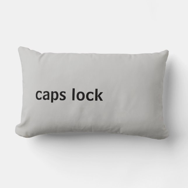 Datortangentbordsknapp (caps lock) lumbarkudde (Framsida)