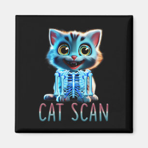 Datortomografi Ct Scan Halloween Katt Röntgen Pun Magnet