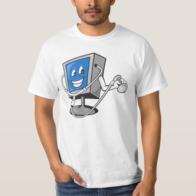 DatorTV:N övervakar med doktorstetoskopet T Shirt (Framsida)
