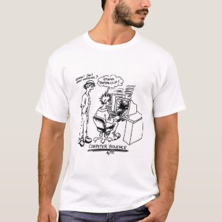datorvåld - ingen logotyp på baksida t-shirt
