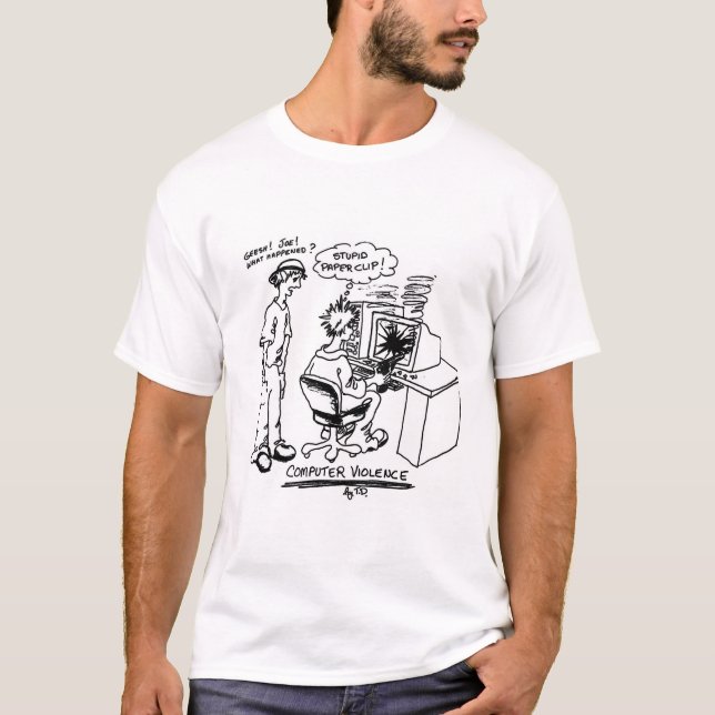 datorvåld - ingen logotyp på baksida t-shirt (Framsida)