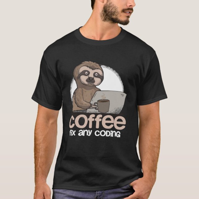 Datorvetenskapens långsamma programmeringskod för  t shirt (Framsida)