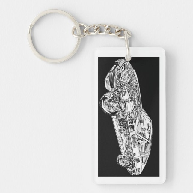 Datsun 280zx keychain nyckelring (Framsidan)
