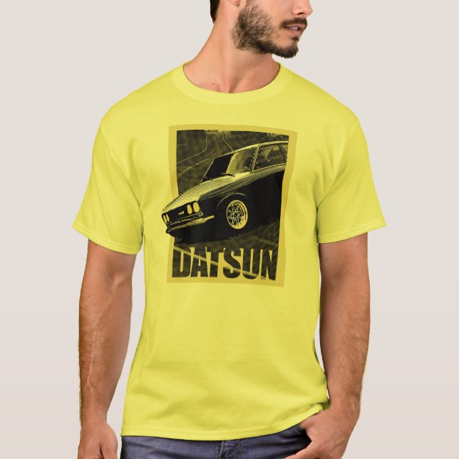 Datsun 510 gult tee (Framsida)