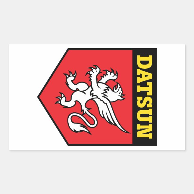 Datsun Griffin Sticker Rektangulärt Klistermärke (Framsida)