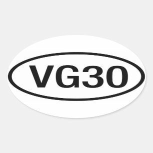 Datsun Nissan VG30 motorklistermärke Ovalt Klistermärke