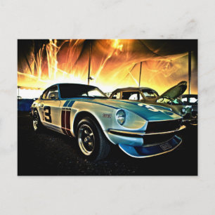 Datsun Z tävlingbil Vykort