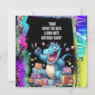 " datum: ett Dino-Mite-födelsedagsutslag!" Spara Datumet