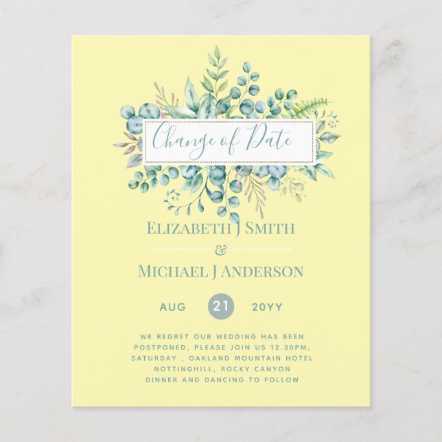 Datum för ändring av planer Greenery Eucalyptus Ev (Framsida)