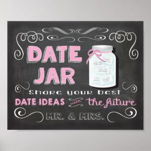 Datum för burk-chalkboard Poster