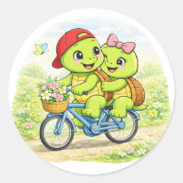 Datum för cykeltur runt klistermärke