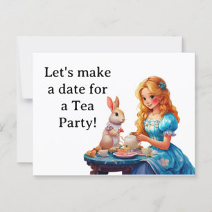 Datum för ett tea-Party Vykort