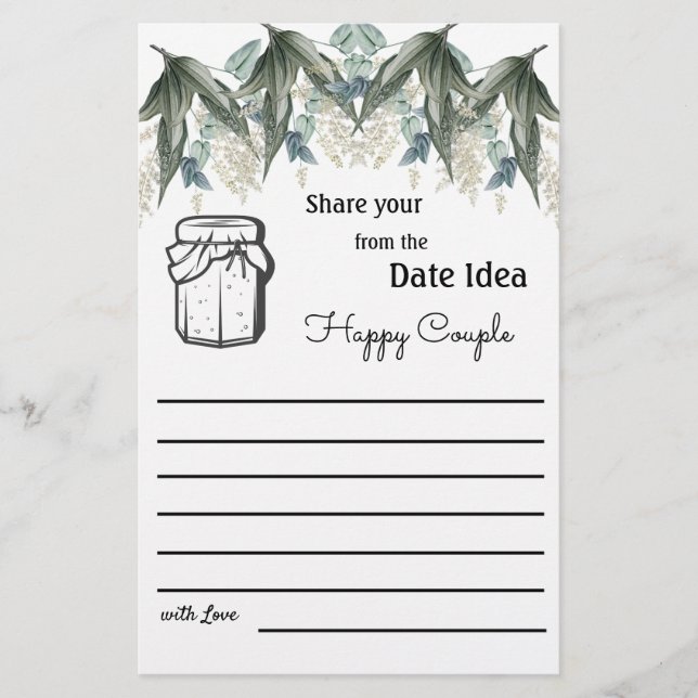 Datum för Idea Flowers - spel Flygblad (Framsidan)