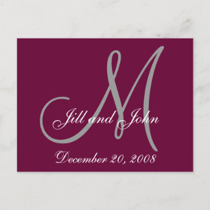 Datum, Förnamn och Initial Monogram Vykort