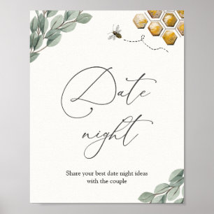 Datum idéer för kväll Bee Eucalyptus skylt