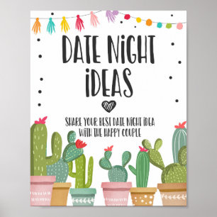 Datum idéer för kvällsaktiviteter Cactus Fiesta Bo Poster