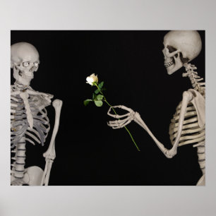 Datum natt Kute skelettet par Poster