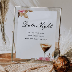 Datum Nattsignatur för Espresso Martini Möhippa Poster