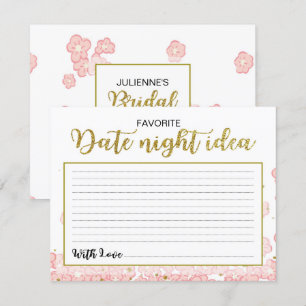 Datum och kvällsideer Rosa och Guld Glitter Blom Inbjudningar