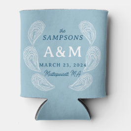 Datum och plats för ljusblå ostron Bröllop Namn