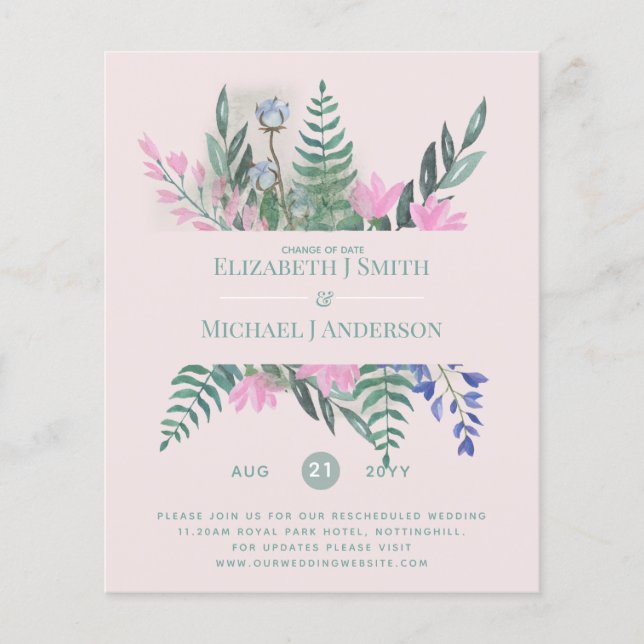 Datumändring Planer Uppföljning Vildblommor Chic (Framsida)