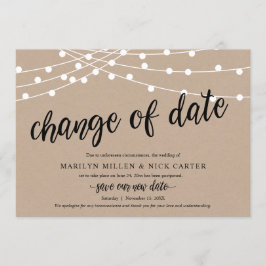 Datumändring, Strängljus, Annonskort Inbjudningar