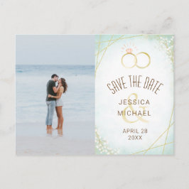 Datumdatum för geoometriskt fotosparande av Ringar Inbjudan Vykort