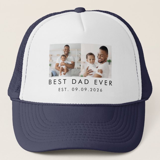 Datumet då den bästa pappan någonsin 2 Foto etable Keps (Framsida)