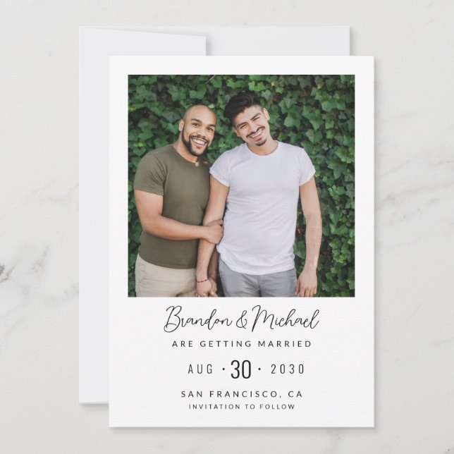 Datumet sparas i det moderna fotot-HGBTQ Spara Datumet (Framsida)