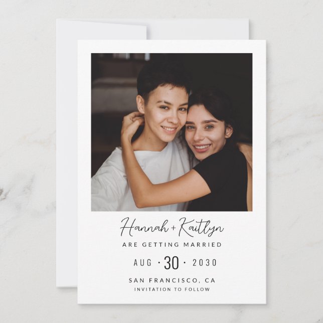 Datumet sparas i det moderna fotot-HGBTQ Spara Datumet (Framsida)