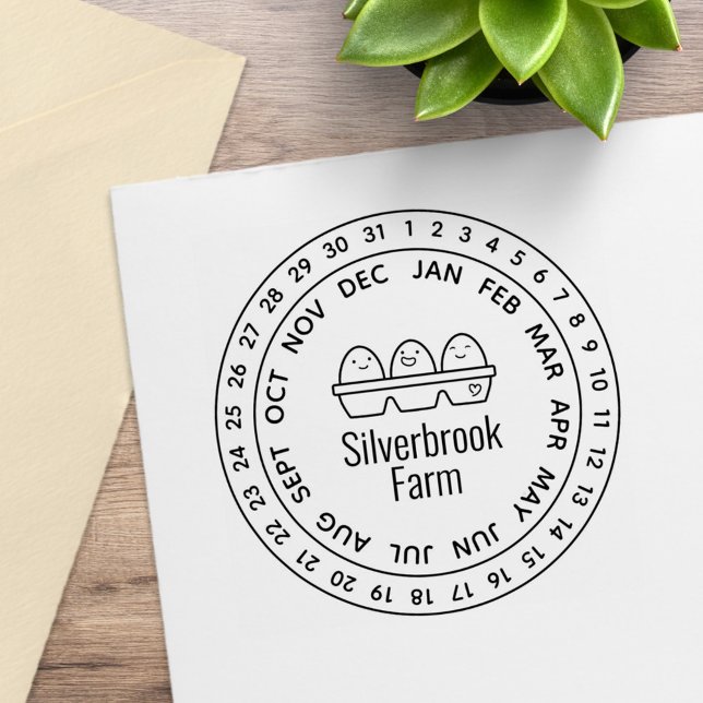 Datumhjul för färsk gårdsägg stämpel (Skapare uppladdad)