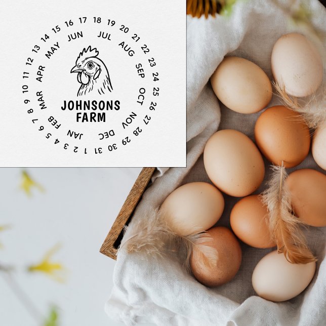 Datumhjul för färsk gårdsägg stämpel (Skapare uppladdad)