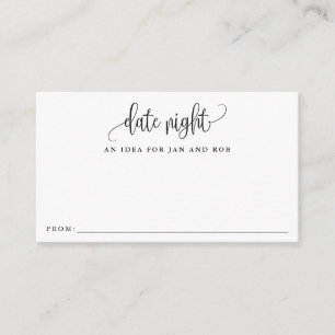 Datumidéer, minimalistiska kalligrafikort tilläggskort
