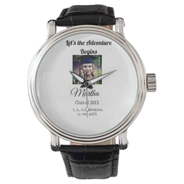 Datumklass för gratulerar tilläggsfotostad för nam armbandsur (Framsida)