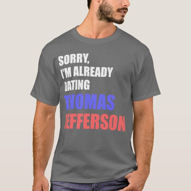 Datummärkning Thomas Jefferson Tee Shirt (Framsida)