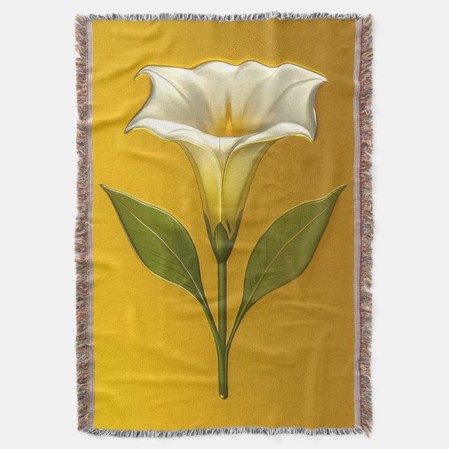 Datura (Stechapfel) – Botanischer Metall Kontrast Filt (Framsidan Vertikal)