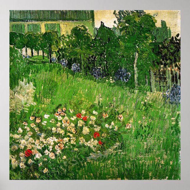 Daubignys Garden av Van Gogh Poster (Framsidan)