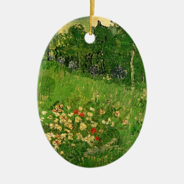 Daubignys Garden av Vincent van Gogh, Le Jardin Julgransprydnad Keramik (Framsidan)