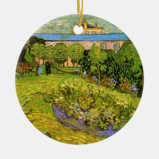 Daubignys Garden av Vincent van Gogh, Le Jardin Julgransprydnad Keramik (Framsidan)