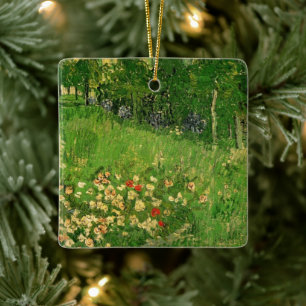 Daubignys Garden av Vincent van Gogh, Vintage Art Julgransprydnad Keramik